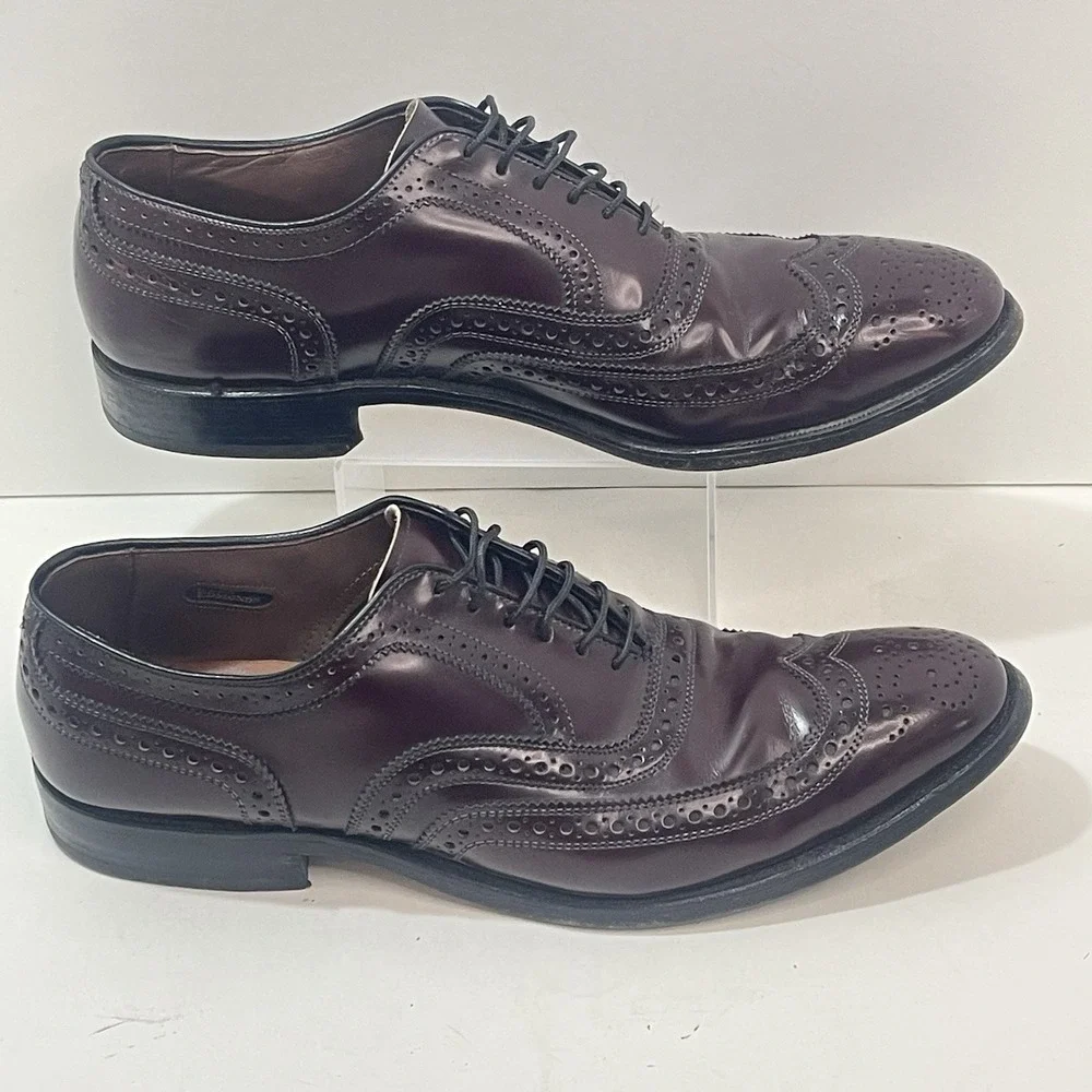 Allen‎ Edmonds Men's Mcallister Wingtip Oxford 10 B Burgundy